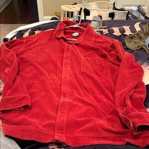 Tommy Bahama Men's Red LS button down Corduroy shirt. XXL